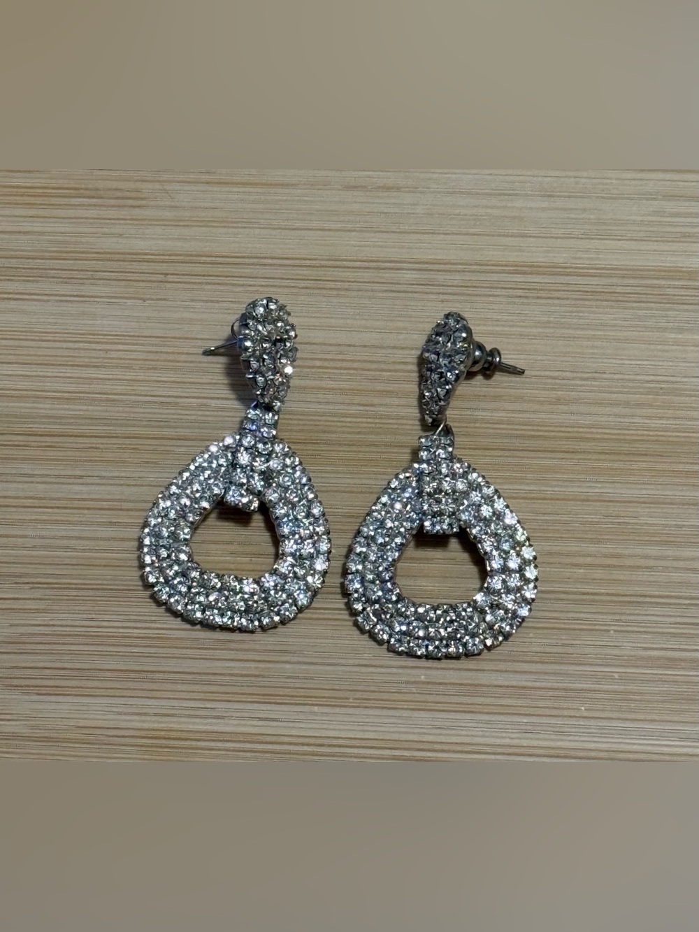 Crystal Teardrop Dangle Earrings